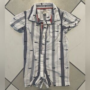 $5/30 Hatley Kids Nautical Blue and White Button Down Shirt